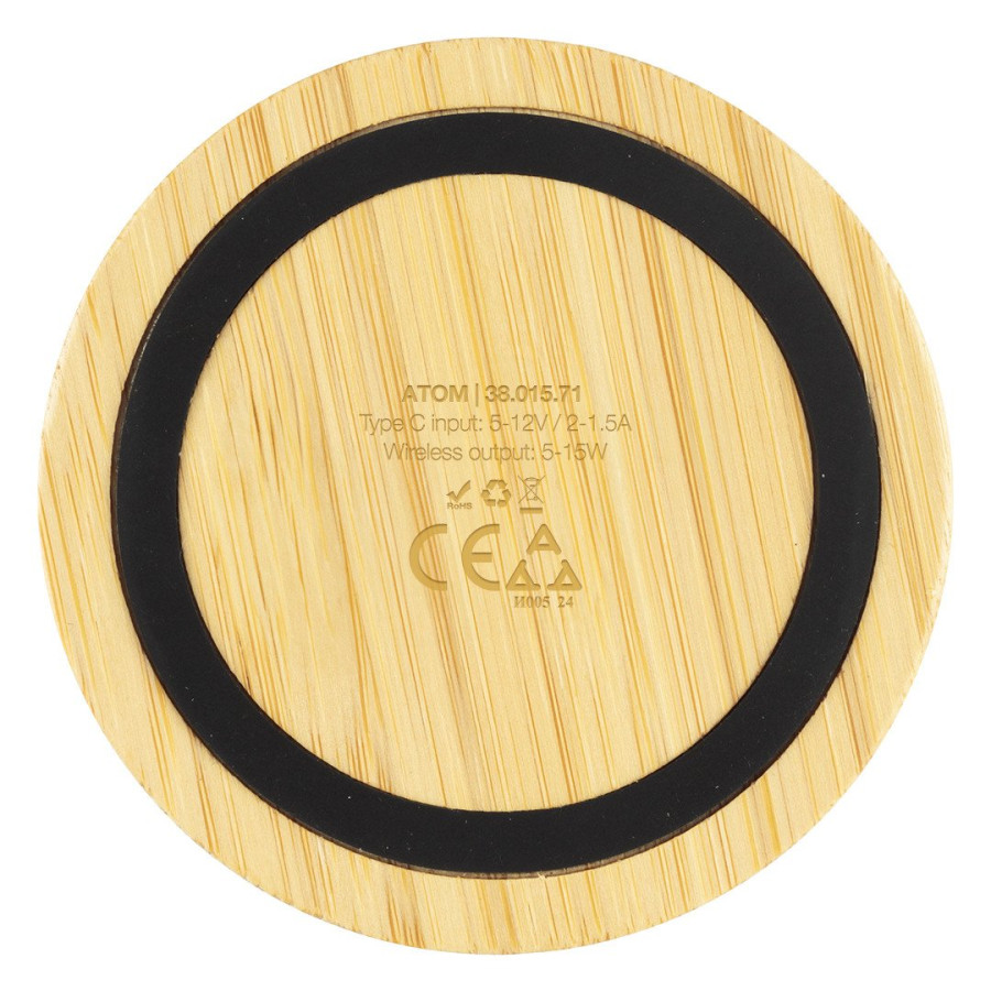 ATOM, wireless charger, 15w, beige