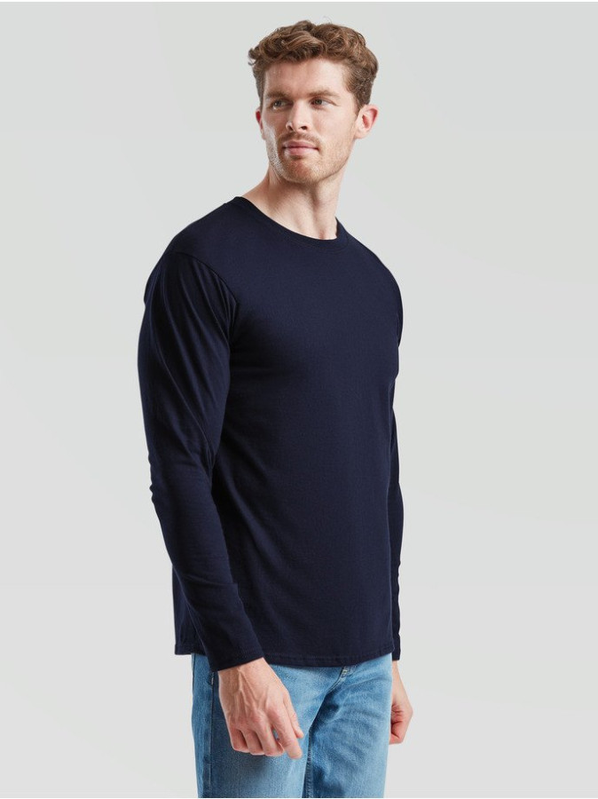 Fruit of the loom, ICONIC 195 RINGSPUN PREMIUM LONG SLEEVE T dukseica, tamno teget S
