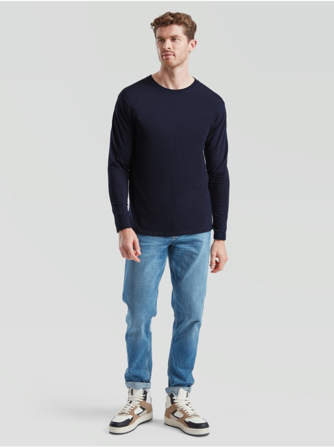 Fruit of the loom, ICONIC 195 RINGSPUN PREMIUM LONG SLEEVE T dukseica, tamno teget S