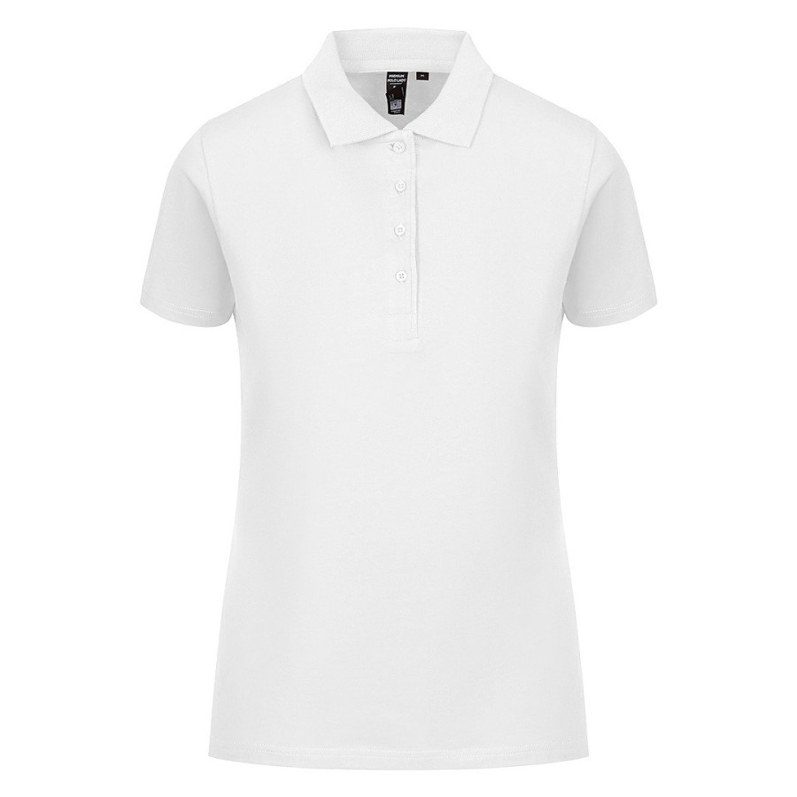 PREMIUM POLO LADY, polo majica, 180 g/m2, bela