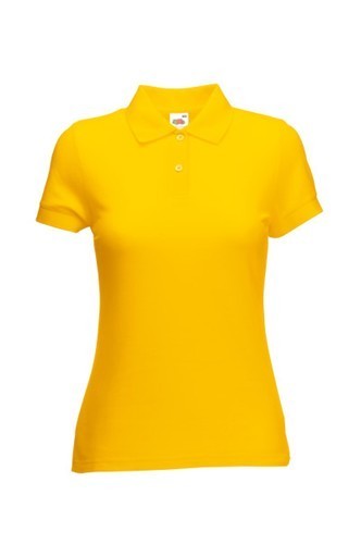 Fruit of the Loom, 65/35 Ladies Polo, women's polo shirt, sunflower yellow, S
