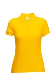Fruit of the Loom, 65/35 Ladies Polo, women's polo shirt, sunflower yellow, L