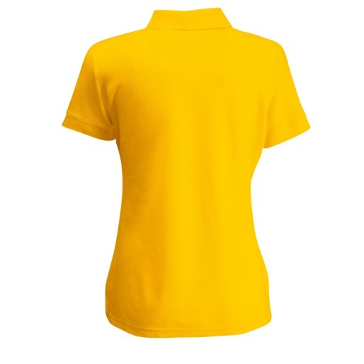Fruit of the Loom, 65/35 Ladies Polo, women's polo shirt, sunflower yellow, L