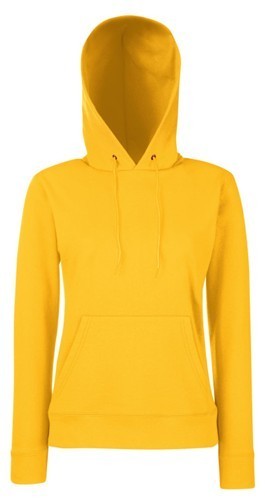 Fruit Of The Loom, Ladies Classic Hooded Sweat, Hooded sweatshirt for women, Sunflower Yellow, XL