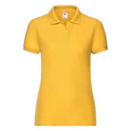 Fruit of the Loom, 65/35 Ladies Polo, women's polo shirt, sunflower yellow, 2XL
