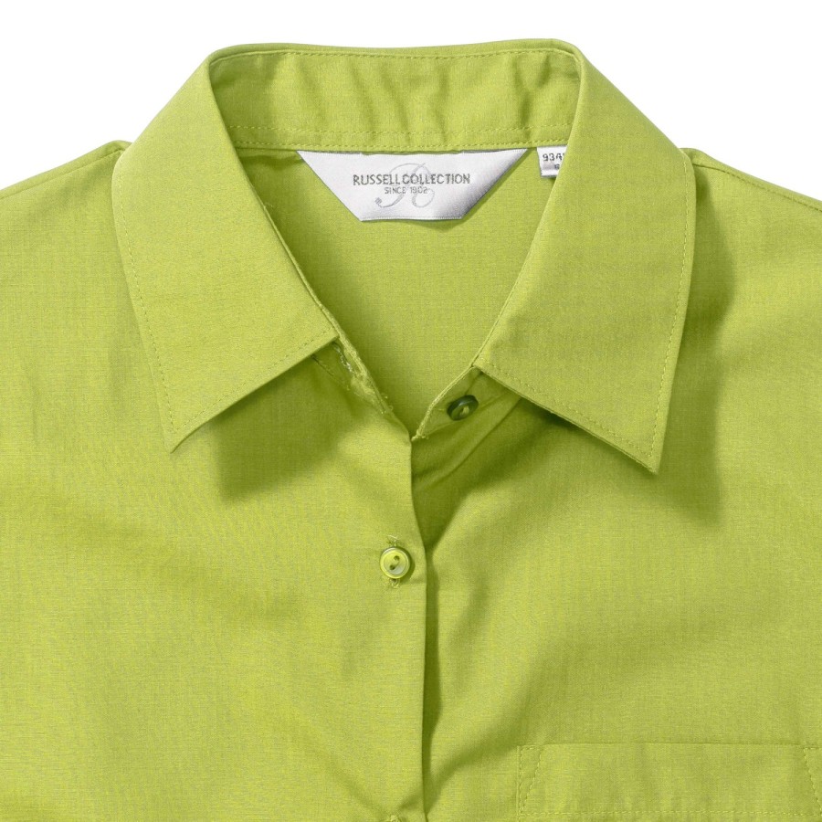 RUSSELL Women's Long Sleeved POLYCOTTON EASY CARE POPLIN Shirt