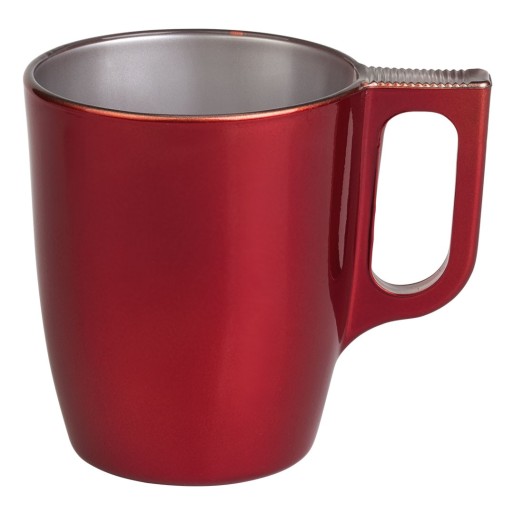 FLASHY,  luminarc mug, metallic finish, 250 ml, red