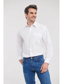 RUSSELL POLYCOTTON EASY CARE POPLIN Men's Long Sleeve Shirt