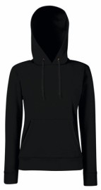 Fruit Of The Loom, Ladies Classic Hooded Sweat, Hoodie For Women, Black, M