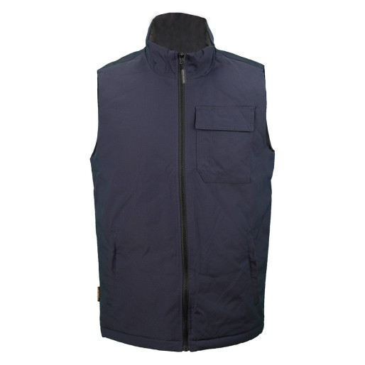 TANKER VEST, ripstop workwear bodywarmer, blue
