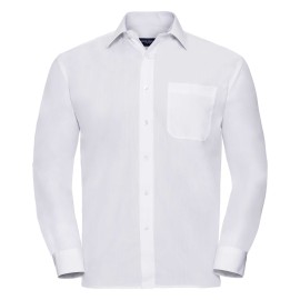 RUSSELL POLYCOTTON EASY CARE POPLIN Men's Long Sleeve Shirt