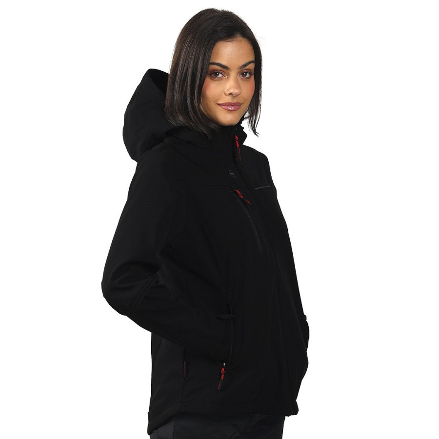 PANTHER THERMO WOMEN, ženska softshell jakna sa ugrađenim grejačima, crna