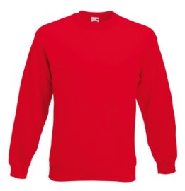 Fruit of the Loom, Premium Set-in Sweat, klasični premium muški duks, crvena, L