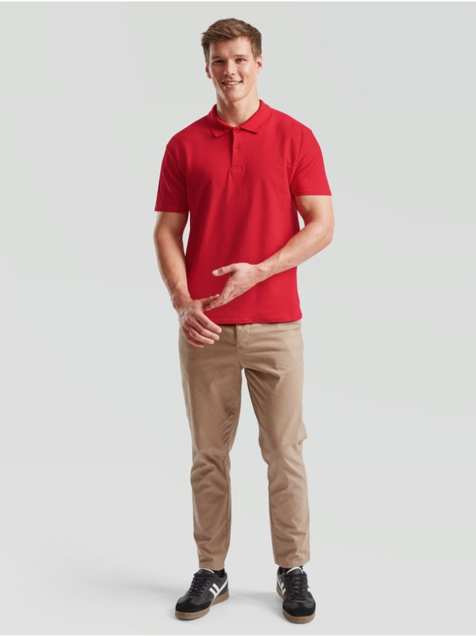 Fruit of the Loom, Original Polo, Polo majca za muškarce, crvena M