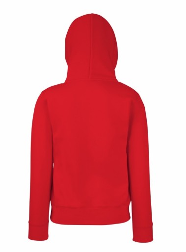 Fruit Of The Loom, Ladies Classic Hooded Sweat, duks sa kapuljačom za žene, crvena, L
