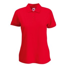 Fruit of the Loom, 65/35 Ladies Polo, women's polo shirt, red, 2XL