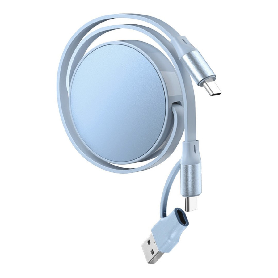 FURIO 2IN1, usb type-c kabl za punjenje i prenos podataka, 2 u 1, 240w, svetlo plavi