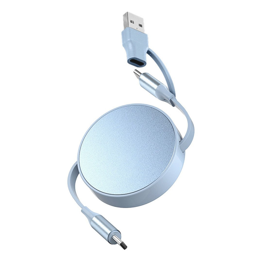 FURIO 2IN1, usb type-c kabl za punjenje i prenos podataka, 2 u 1, 240w, svetlo plavi