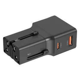 INTER CHARGER 25W, universal travel wall charger, 25w, black
