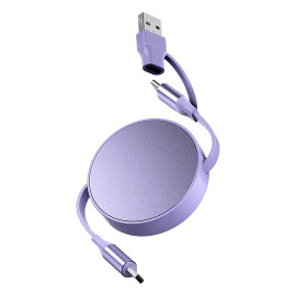 FURIO 2IN1, usb type-c charging and data cable, 2 in 1, 240w, lilac