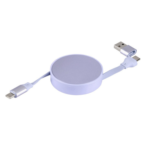 FURIO 2IN1, usb type-c kabl za punjenje i prenos podataka, 2 u 1, 240w, lila