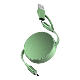 FURIO 2IN1, usb type-c charging and data cable, 2 in 1, 240w, mint