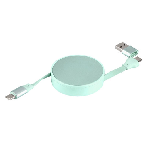 FURIO 2IN1, usb type-c kabl za punjenje i prenos podataka, 2 u 1, 240w, mint