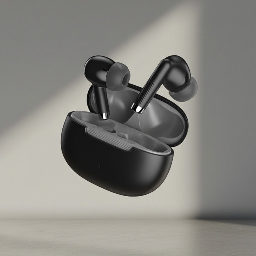 TRION, wireless stereo earbuds, black