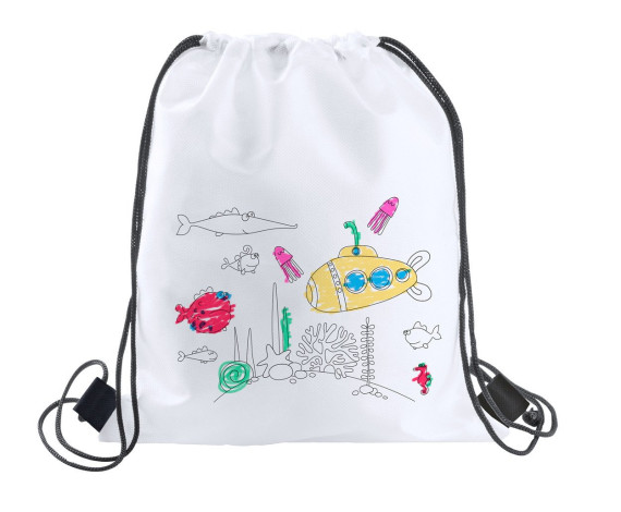 Backys colouring drawstring bag