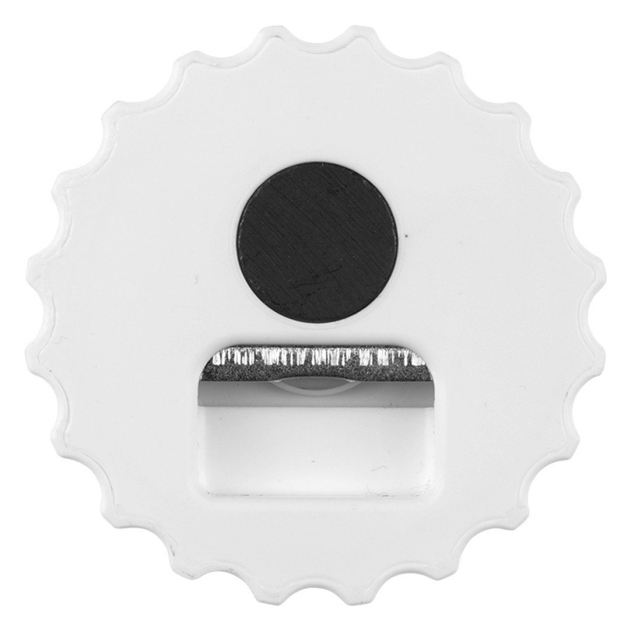MAGNET CAP, bottle opener with magnet, white