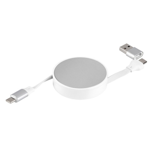 FURIO 2IN1, usb type-c kabl za punjenje i prenos podataka, 2 u 1, 240w, beli