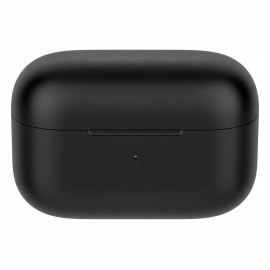 META, wireless stereo earbuds with wireless charger, black