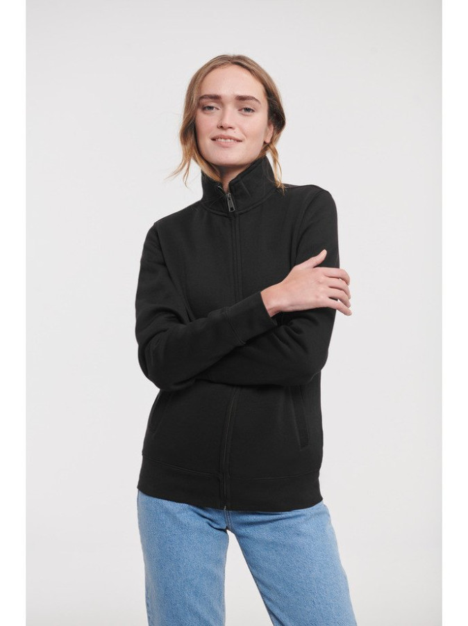 RUSSELL Ladies' Authentic ženski duks sa rajsferšlusom, crni, S