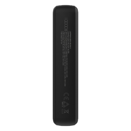 HOPSON 10PD, power bank, 10.000 mah, with retractable cable, dark gray
