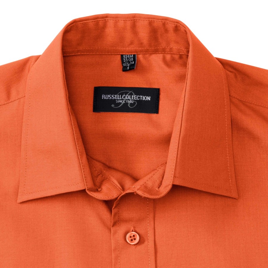 RUSSELL POLYCOTTON EASY CARE POPLIN Men's Long Sleeve Shirt