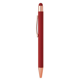 TITANIUM TOUCH GOLD, metal "touch" ball pen, red