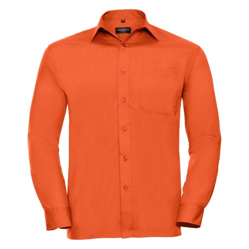 RUSSELL POLYCOTTON EASY CARE POPLIN Men's Long Sleeve Shirt