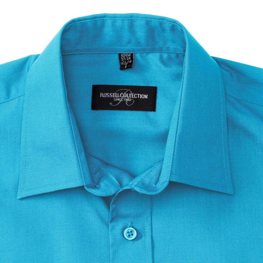 RUSSELL POLYCOTTON EASY CARE POPLIN Men's Long Sleeve Shirt