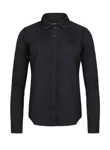 Velilla,Ženska košulja dugih rukava,italijanska kragna, crna, 2XL