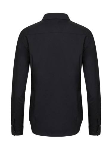 Velilla,Ženska košulja dugih rukava,italijanska kragna, crna, 2XL