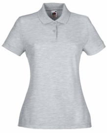 Fruit of the Loom, 65/35 Ladies Polo, Women Polo Shirt, Ash Gray, M