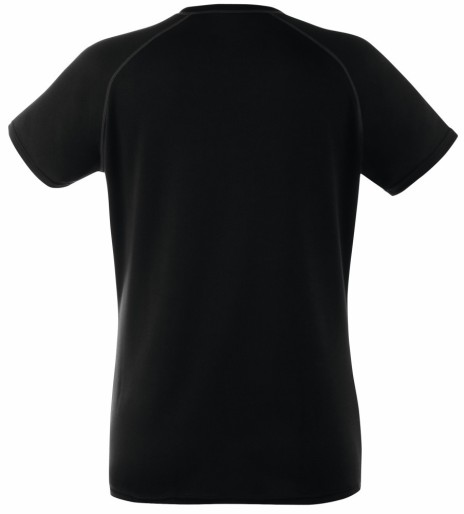 Fruit of the Loom, Performance, sports polyester T-shirt for women, black, L