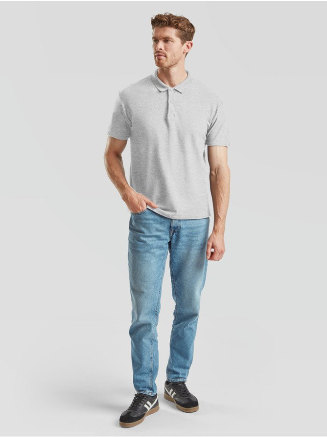 Fruit of the Loom, Original Polo, Polo majca za muškarce, pepeljasto siva M