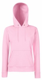 Fruit Of The Loom, Ladies Classic Hooded Sweat, Hoodie For Women, Pink, XS