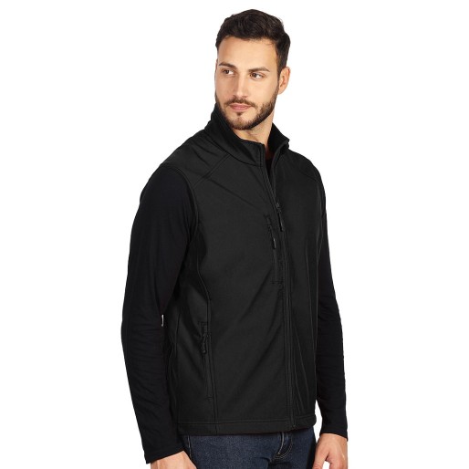 SKIPPER VEST, softshell bodywarmer, black