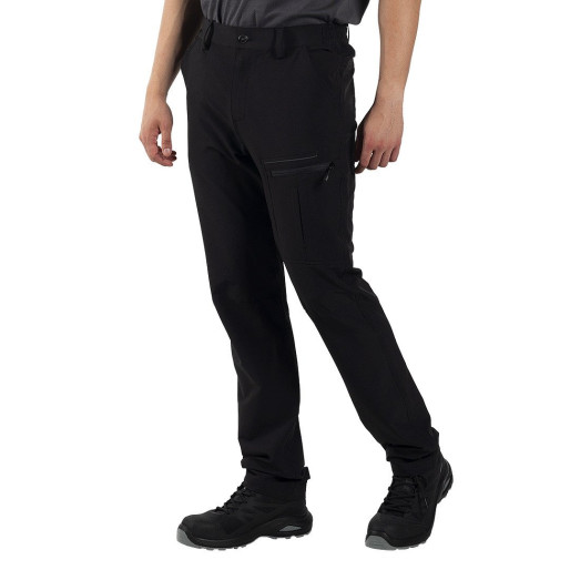 PANTHER TRACK PANTS, elastic functional pants, black
