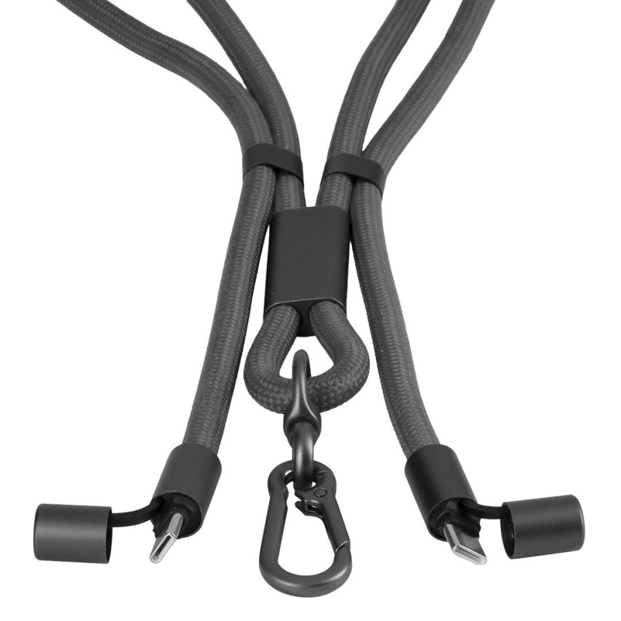 NET 65W, type-c charging and data cable and lanyard, 65 w, dark gray