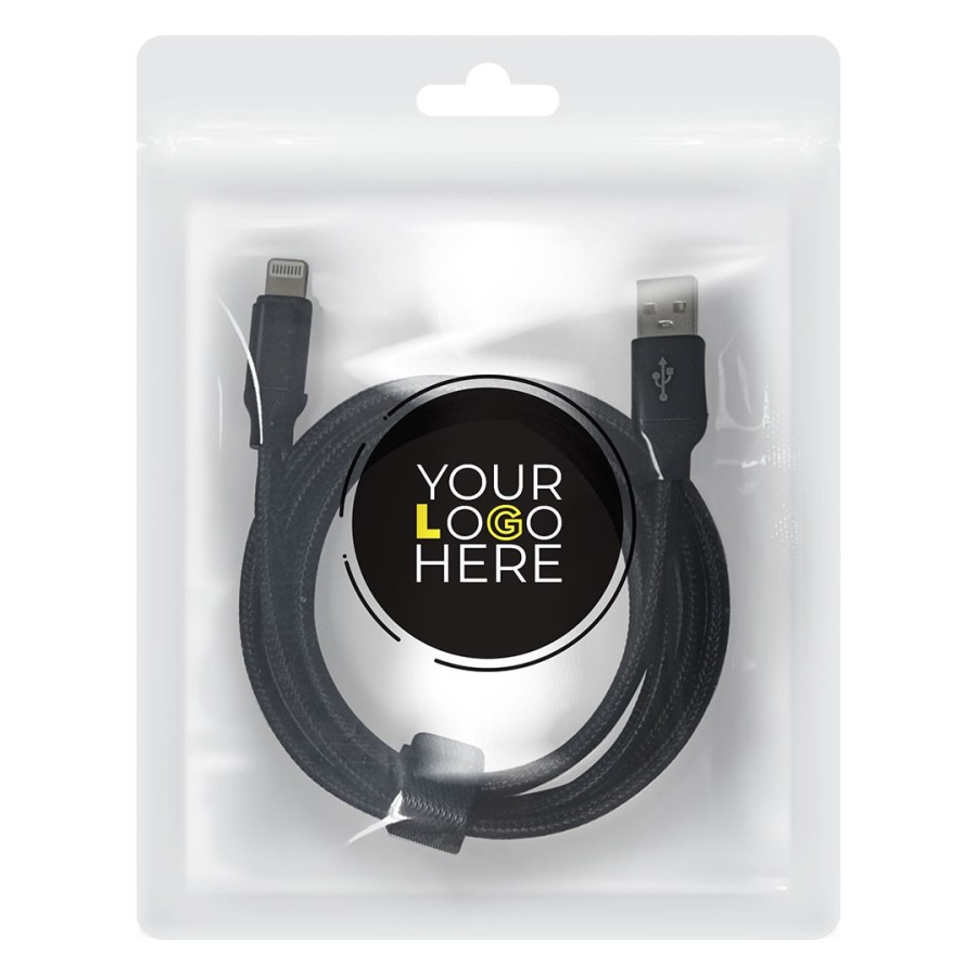 ALFA USB L, usb lightning kabl dimenzija: 1 m, crni