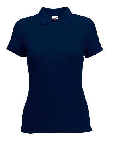 Fruit of the Loom, 65/35 Ladies Polo, women's polo shirt, dark navy, 2XL