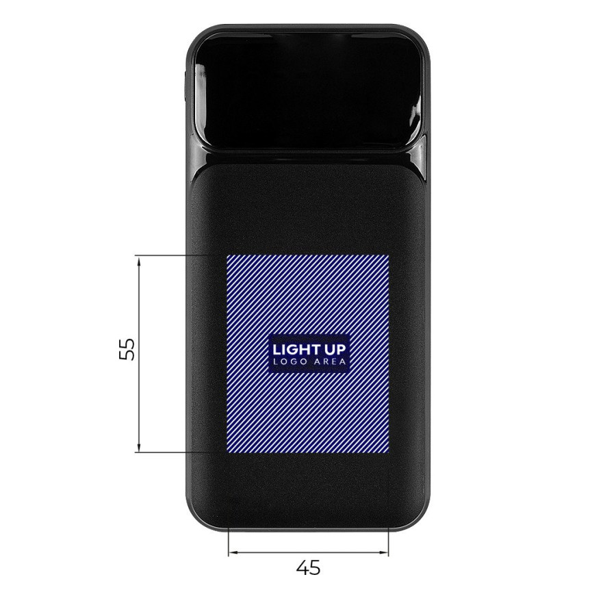 CONNECTOR LED, power bank, 10.000 mah, black